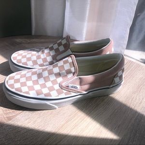 Pink checkered vans